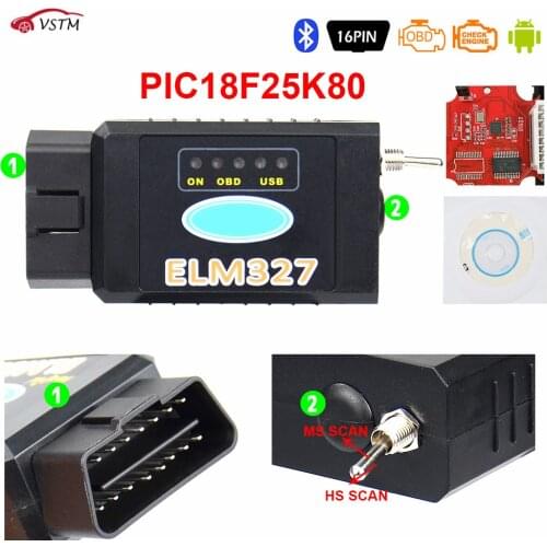 Newest ELM 327 USB Bluetooth Works on Forscan For Ford HS CAN /MS CAN V1.5 car OBD2 diagnostic Tool ELM327 USB FTDI chip for Opt