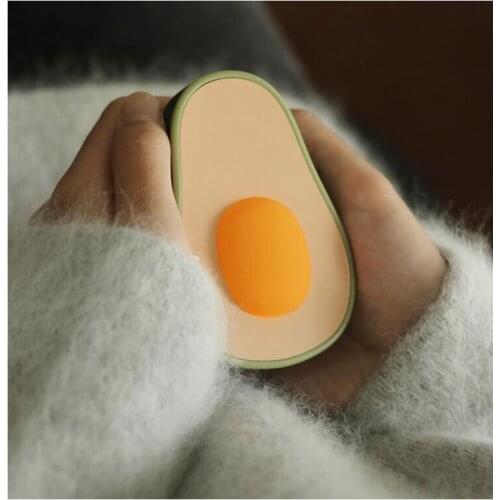 Winter Pocket Heater Avocado Hand Warmer 4000mAh Electric Rechargeable Phone Power Bank Charger kawaii Hand Warmer