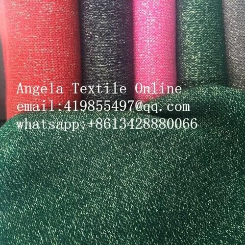 Wholesale Gold Metallic Fabric Thick Soft Stretch Jacquard Sweater Fabric for patchwork