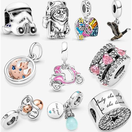 2020 Winter New 925 Sterling Silver Beads Blue Planet Dangle Charm fit Original Pandora Bracelet Christmas Jewelry