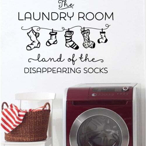 Lost Socks SeekingSole Mates Laundry Room Wall Decals The Laundry Room Wall Decals Art Wall Stickers Vinyl Removable FK-151