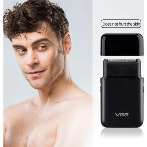 VGR Usb Rechargeable Razor Electric Shaver Ultra Thin Blade Reciprocating Beard Trimmer Portable Hair Removal Shaving Machine