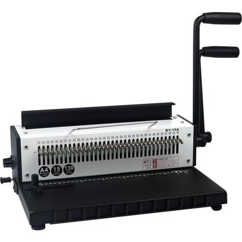 Manual Spiral Wire Binding Machine Metal 34 Punching Hole Square 4*4mm Photo Album A4 Paper Binder Puncher Machine TD-1500B34