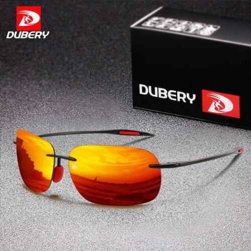 DUBERY Mens Rimless Sunglasses for Men Outdoor Fishing Driving Eyewear Mirror Shades Anti-Reflective Sun Glasses UV400 Oculos 01