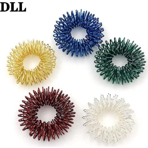 Steel Finger Massage Ring Acupuncture Ring Therapy Relax Hand Blood Circulation Pain Relief Health Care