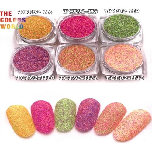 TCT-023 12 Mixture Of Neon Candy Colors Glitter melange sequins paillette for nail Art decoration and other art DIY decoration