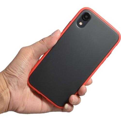 Cozy Texture 2 in 1 Frosted back shockproof solid thick phone case for iPhone XR with Nice touching