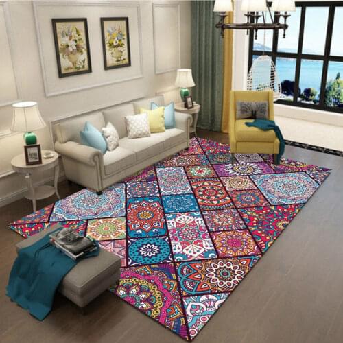 Vintage Ethnic Style Colorful Bathroom Carpet Floor Mat Rug For Dance Yoga 2*3m Quality Bath Mat Sofa Carpet Bedroom Rugs Pdas
