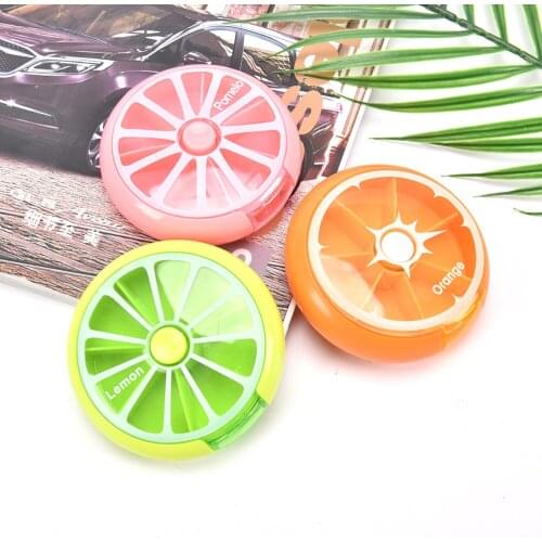 1pcs 7-Day Rotating Pill Cases Tablet Dispenser Storage Container Outdoor Travel Round Medicine Box
