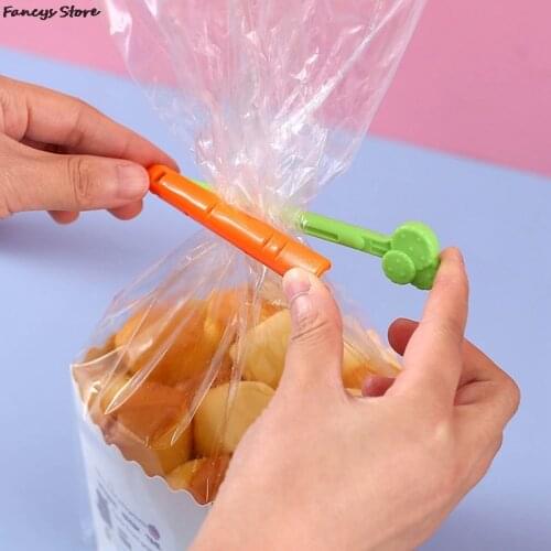 5PCS Food Sealing Clip Cute Orange Carrot Shape Moisture-Proof Closure Clamp For Food Fresh Keeping Potato Chips Corn Flake Clip