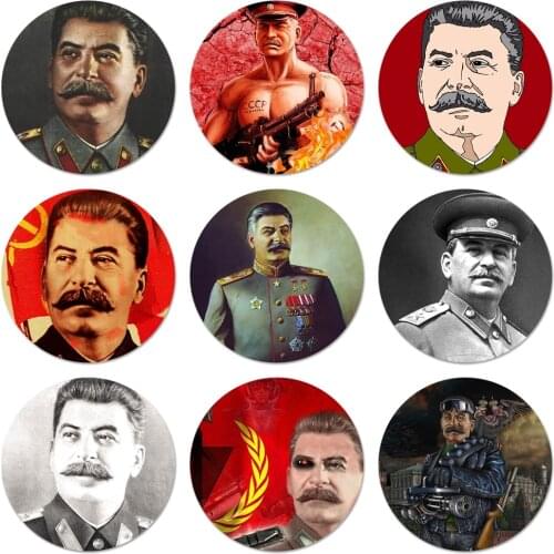 58mm Stalin Soviet Union Icons Pins Badge Decoration Brooches Metal Badges For Backpack Decoration