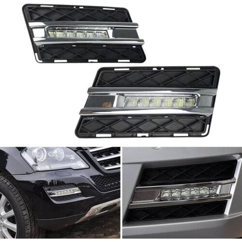 2pcs Daytime Running Lights for Mercedes-Benz W204 GLK300 GLK350 GLK500 2008 2009 2010 2011 2012 Daylight
