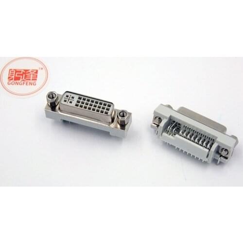 20pcs New Connector DVI Interface 24+5 Pin Display 90 degree plug Seat Special Wholesale Free shipping to Russia