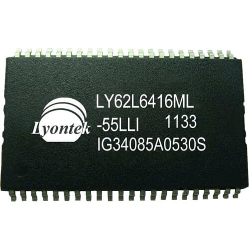 20pcs New Original LY62L6416ML-55LLI 1M Low Power SRAM 64K x 16 TSOPII(44) 55ns 2.7 to 3.6V -40~85°C