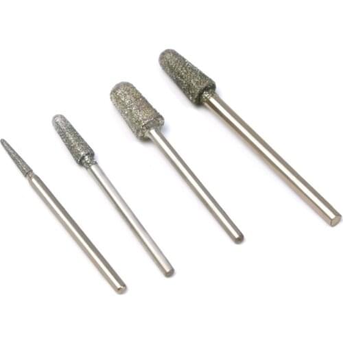 4Pcs/Set 2.35mm 3mm Shank Emery Bullet design Grinding Head Diameter 2mm 4mm 6mm Durable Abrasive Tools For Grinding Carving New