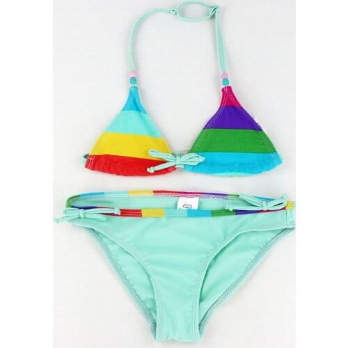 Girls Two Pieces Bikini Swim Wear 2020 Summer Kids Baby Girls Swimwear Children Beach Cute Bathing Suit Biquini Infantil Menina