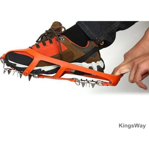 Crampons Traction Cleats Ice Snow Grips with 18 Spikes For outdoor Winter Climbing Camping Fishing Snow