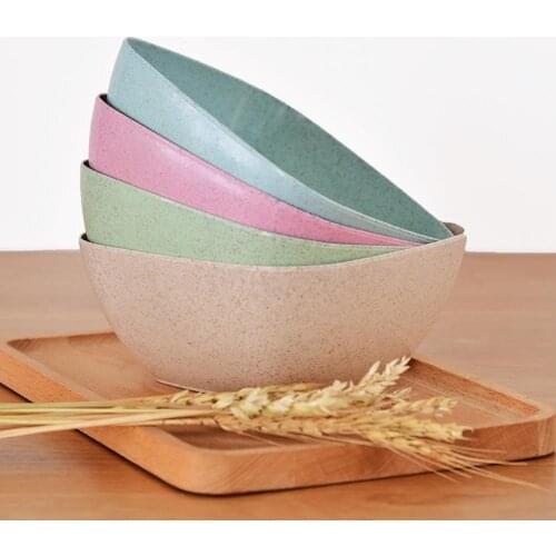 Eco-friendly Wheat straw eating bowls Japanese Tableware creative household Students rice bowl soup bowl
