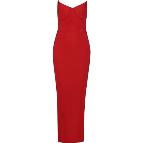 Elegant Bodycon Bandage Long Dresses Women Party Dresses Autumn Winter Fashion Party Dress V-Neck Sexy Clubwear Clothing