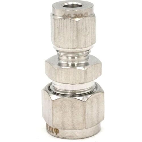 Fit Tube O/D 6mm To 10mm Reducer 304 Stainless Steel Sleeve Ferrule Pneumatic Connector Adapter