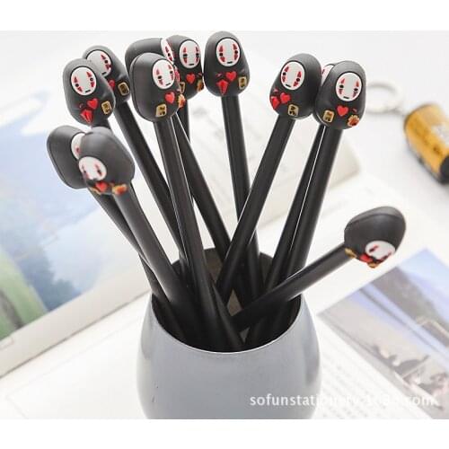 36 pcs/lot Spirited Away No Face man Gel Pen Cute 0.38 mm Signature Pen Promotional Gift Stationery School Supplies