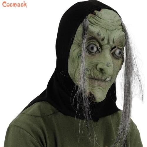 Halloween Old Woman Witch Fairy Tale Old Witch Party Props Headgear Latex Horror Mask Masquerade Horror Mask