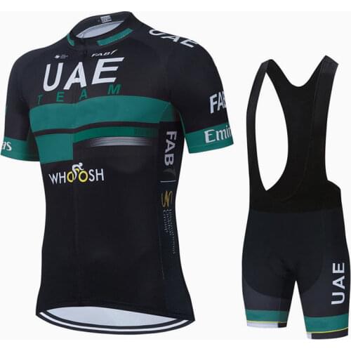 Team 2021 UAE Cycling Jersey 19D Bike Shorts Set Ropa Ciclismo MENS Summer Quick Dry BICYCLING Maillot Pants Clothing