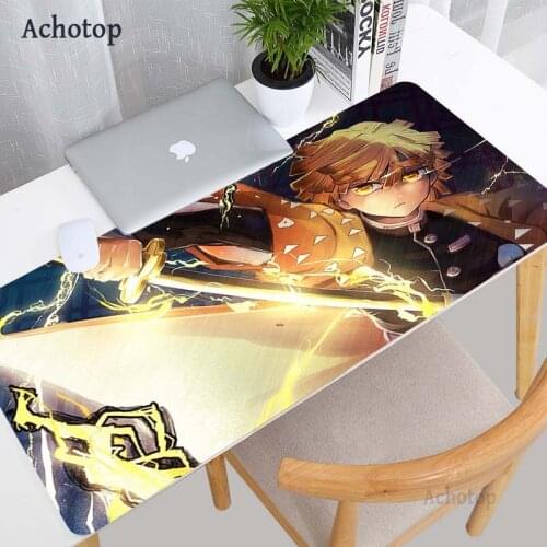 Demon Slayer Kimetsu No Yaiba Gamer Anime Girl Large Mouse Mat XXL Gming Mouse Pad 900x400mm ROG Keyboard non slip Pad Mouse Mat