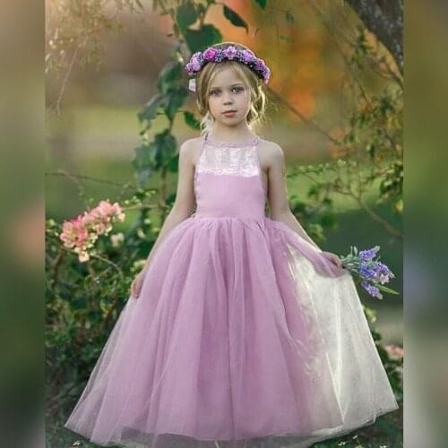 New Summer Girls Birthday Dresses Vestido grid Party Princess dress Evening Dress Baby Girl Outfit