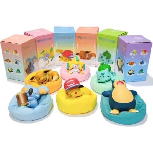 Pikachu Jirachi Eevee Komala Snorlax Bulbasaur Charmander Psyduck Jigglypuff Squirtle Anime Action PVC Toys Figures
