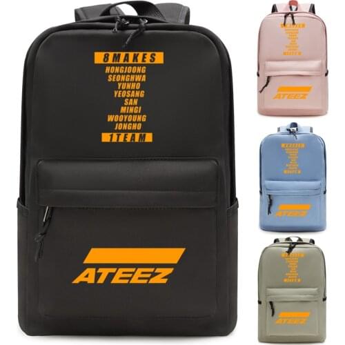 ATEEZ Kpop Star Backpack Casual Backpack Teenagers Men Women Travel Bags Daily Backpack