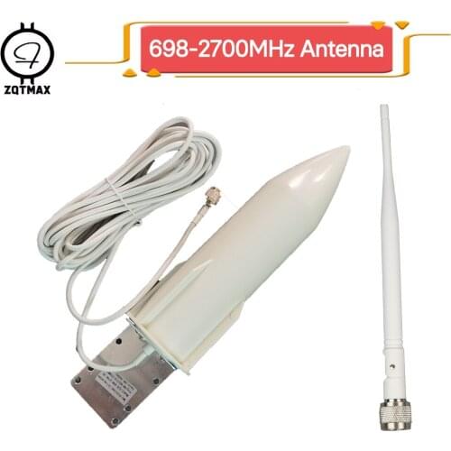 ZQTMAX 30dBi 2G 3G 4G Antenna N female for CDMA DCS GSM Repeater UMTS LTE cellular Amplifier mobile signal booster + Cable