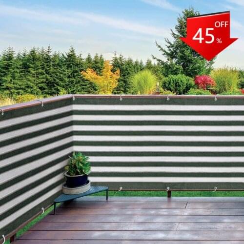 0.9x5M New Deck & Fence Privacy Durable Waterproof Netting Screen Weather-Resistant Height Shield 90% (Green)
