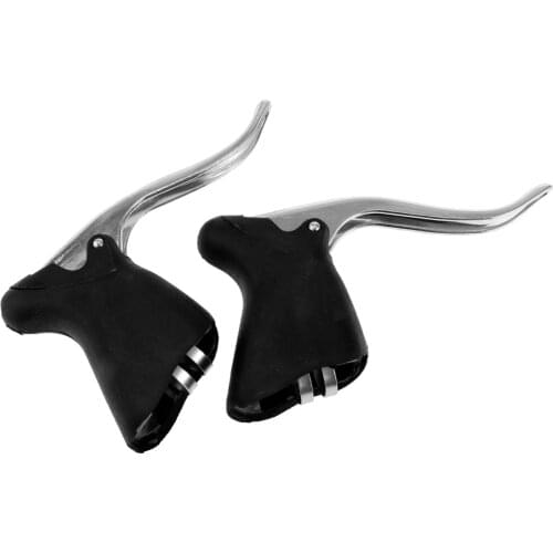 1 Pair Road Bike Drop Bar Brake Levers Bicycle Brake Handle for Fixed Gear/Road Cycling 22.2-23.8mm Bent Handlebar