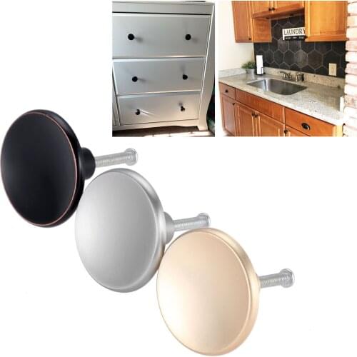 1Pcs Flat Round Door Knobs Single Hole Metal Furniture Handles Drawer Cupboard Pull Kitchen Door Handles Cabinet Handles