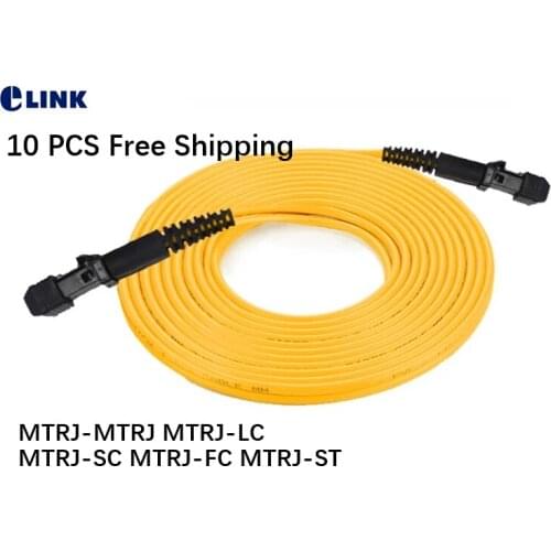10PCS MTRJ 3M fiber Patchcord SM MTRJ-LC MTRJ-FC MTRJ-SC MTRJ-ST optical fibre jumper 3mtr duplex 9/125 OS2 Free shipping ELINK