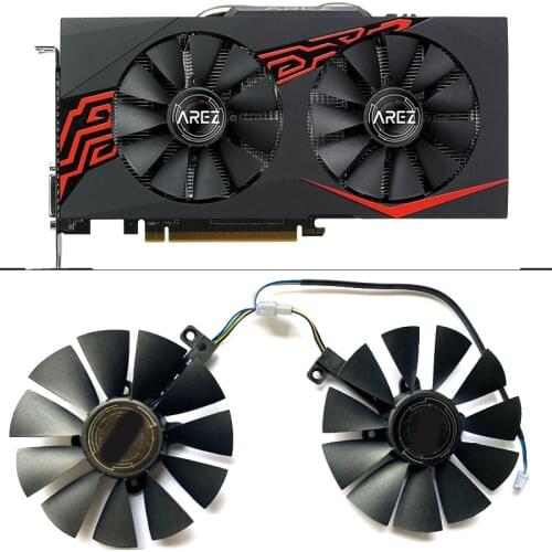 2pcs T129215SU PLD09210S12HH 4PIN 87MM 12V RX470 GPU FAN For AREZ ASUS Radeon RX 470 570 580 DUAL-GTX1070 Graphics Card Cooling