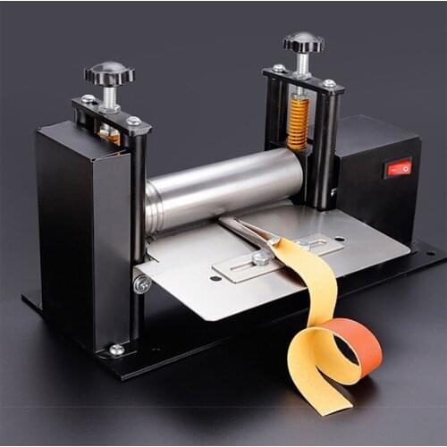 220V Electric Small Leather Drawing Machine 45rpm Hand Operated Shoulder Strap Cylinder Pressure Leather Machine