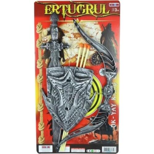 6 Pieces Dirilis Ertugrul Sword Shield Bow Toy Set Putty Child Play Children Arrow Pole Arc Blade Mantlet Boys Girls Bey