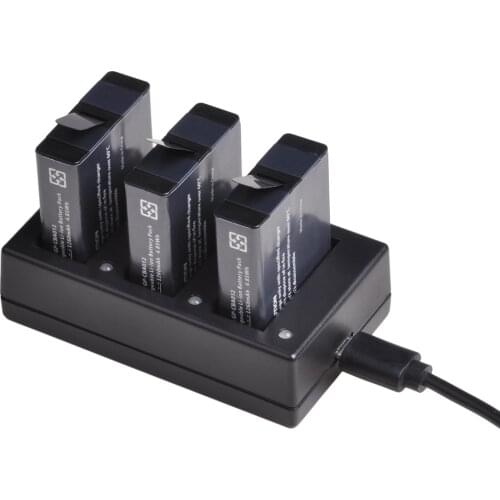 1260mAh AHDBT-501 AHDBT 501 AHDBT501 Battery + Triple USB Charger for Hero 6, hero 5, GoPro Hero 7, Hero 8 Battery