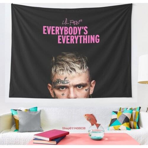 Lil Peep Everybody s Everything Album Movie Poster tapestry Art Wall Hanging Tapestries for Living Room Decor