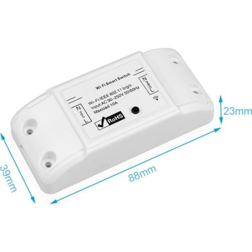 10A 220V Smart Home Wifi Wireless Switch Remote Control Home Automation Relay Module Smart Wifi Switch