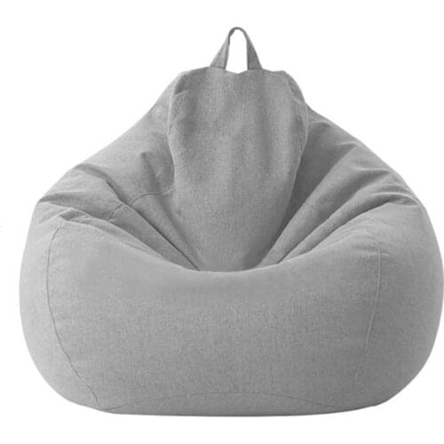Cotton linen Bean Bag Cover Sofa Cover Without Filler Lazy Sofa Chair Beanbag Slipcover Sack for Adults 11 Colors for choose
