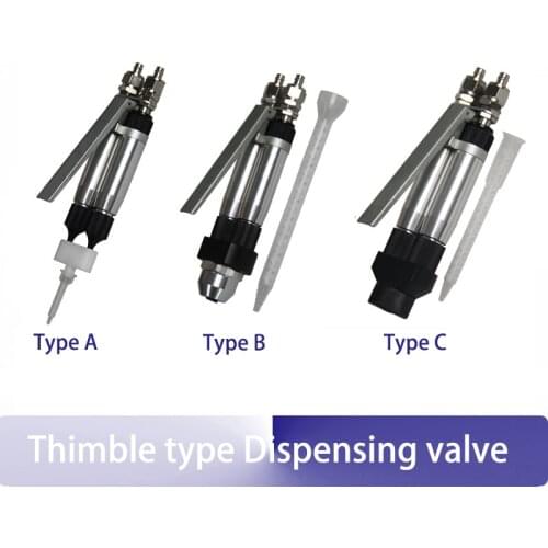 Thimble type Dispensing valve Manual double liquid glue gun Dispensing plastic head