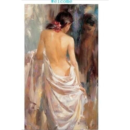 Exquisite 100% handmade Oil Painting wall nude women decorate