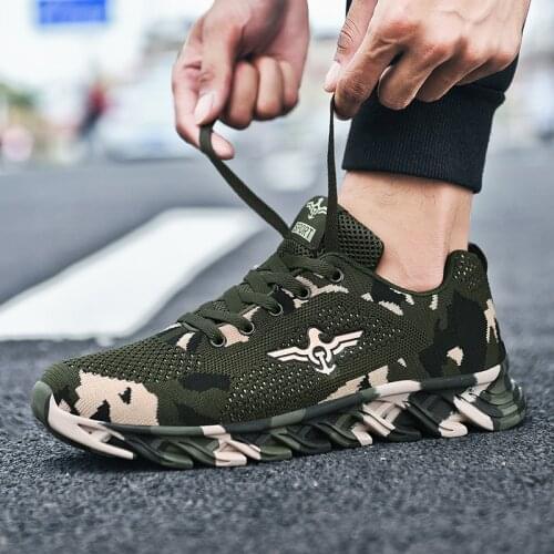 Lovers Camouflage Shoes Military Training Running Mens and Womens Sports Casual Shoes