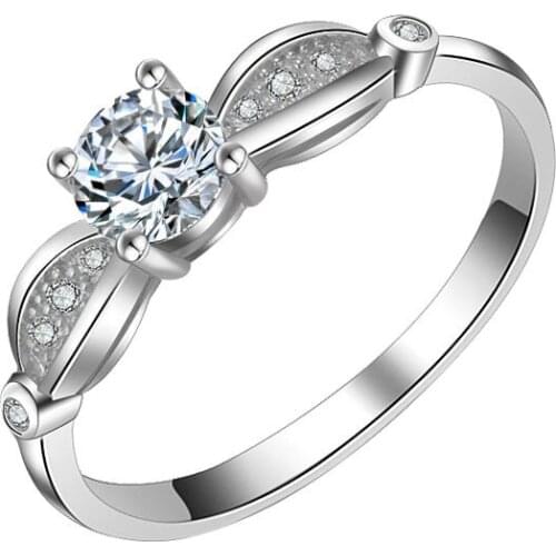 Cute bowknot rings Female 925 Sterling Silver Wedding Promise Engagement Anniversary Resizable Rings For Women festival gift