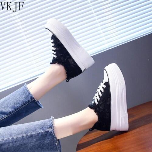 Vulcanized Shoes Female Canvas Shoes Women Fashion Trainers Women Sneaker Autumn Footwear Breathable Sneakers Platform Shoes