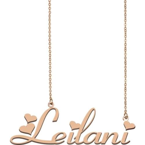 Leilani Name Necklace , Custom Name Necklace for Women Girls Best Friends Birthday Wedding Christmas Mother Days Gift
