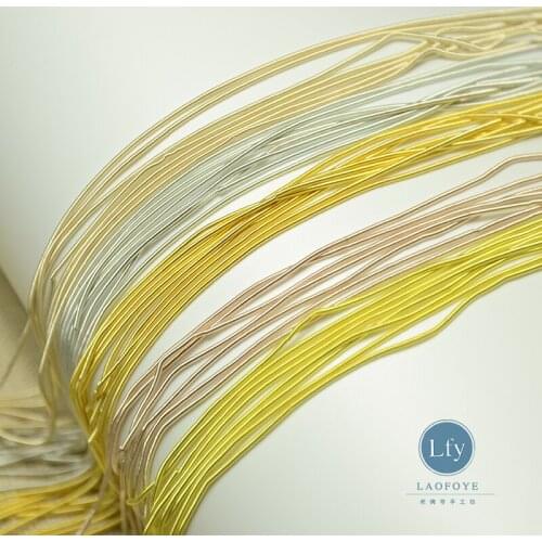 2019 Direct Selling Hot Sale French Embroidery Indian Matte Copper Wire 1.0 Mm Round Spring High Beaded Dress Wedding Material